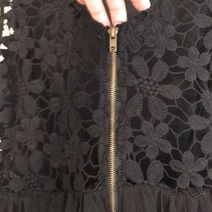 Black crotchet top dress